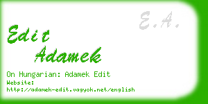 edit adamek business card